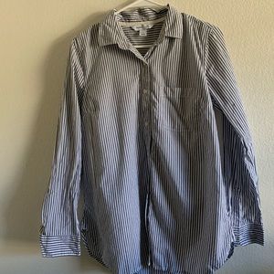 Old Navy Striped Tunic Collared Shirt